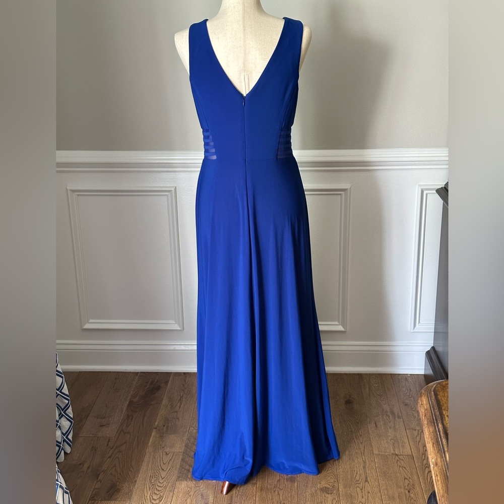 Morgan & Co. Royal Blue Long Special Occasion Dress Juniors 13 - Picture 5 of 12